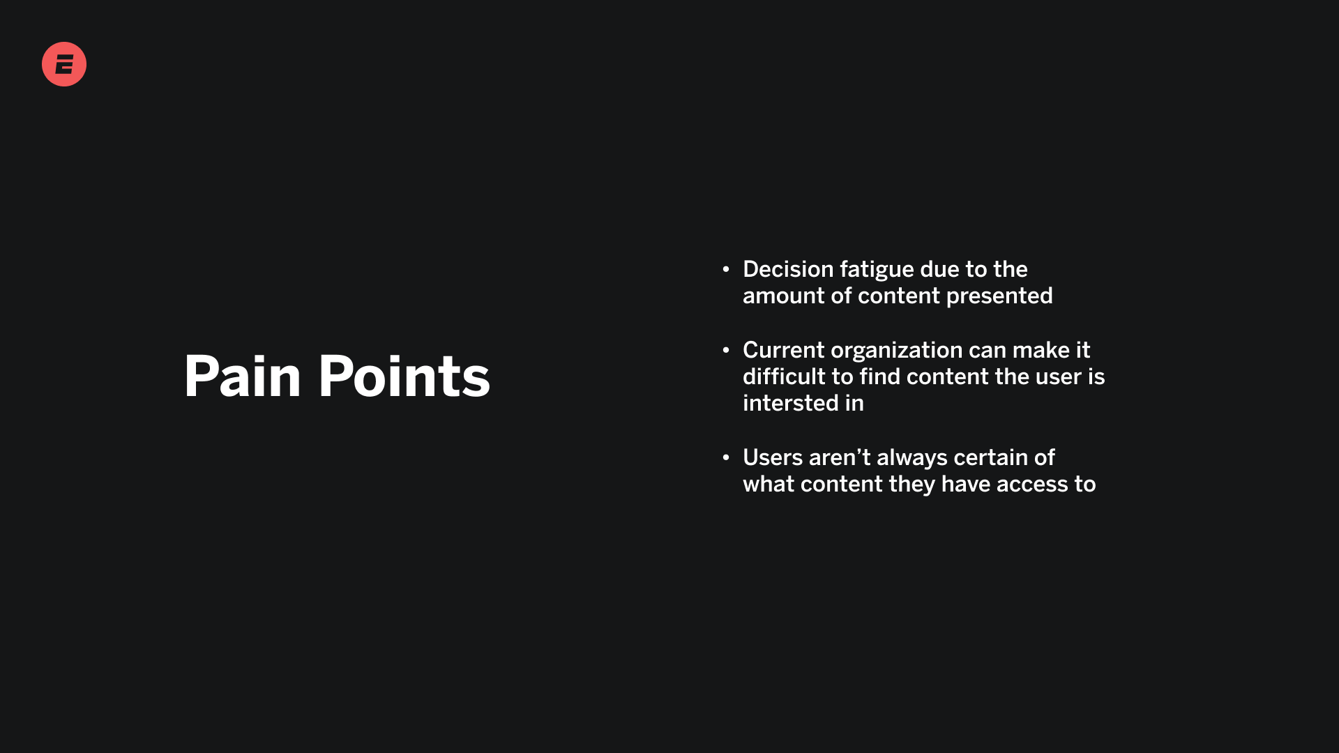 Painpoints